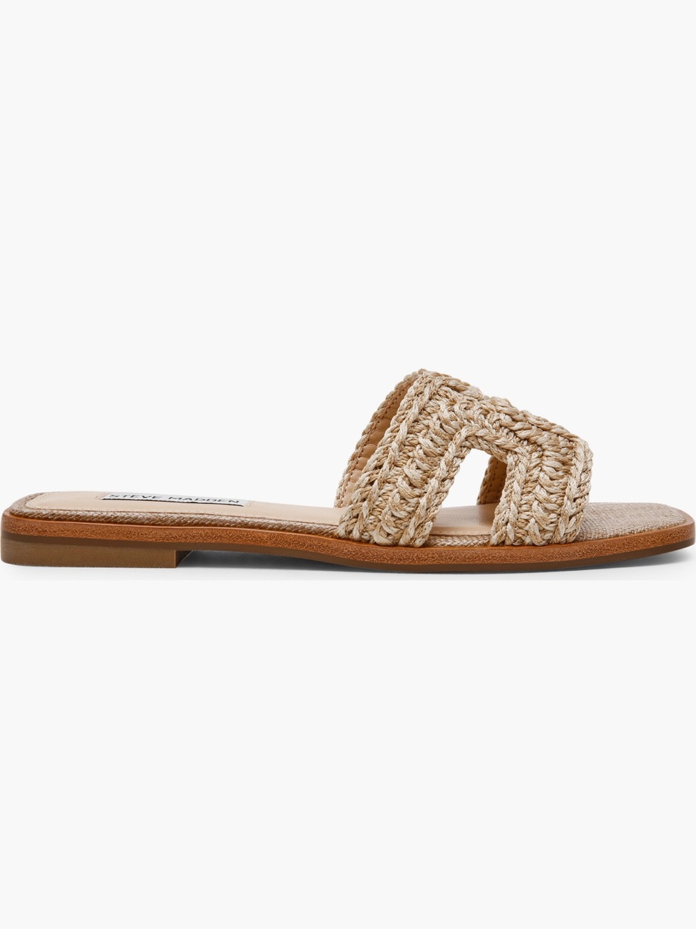 Steve Madden Natural Woven Slide Sandal - Picture 2 of 6